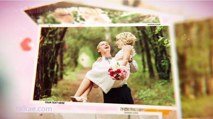 AE模板-Romantic Wedding Slideshow 浪漫故事电子相册情人节婚礼幻灯片
