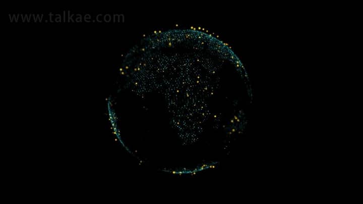 科技感粒子地球模型