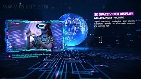 AE模板-Digital Tech Integrated Slideshow 科技感数字技术集成线路幻灯片