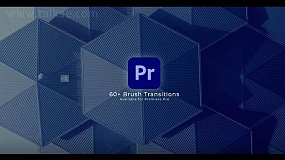 PR模板-Brush Transitions 60多个高质量画笔笔刷转场过渡包