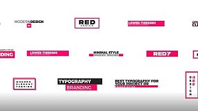 AE模板-Red Titles Pack 时尚红色文字标题标签排版动画包