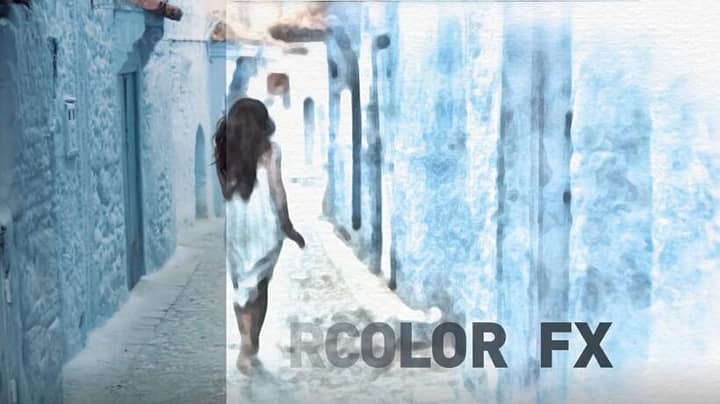 AE模板-Watercolor Effect 视频画面转水彩特效动画