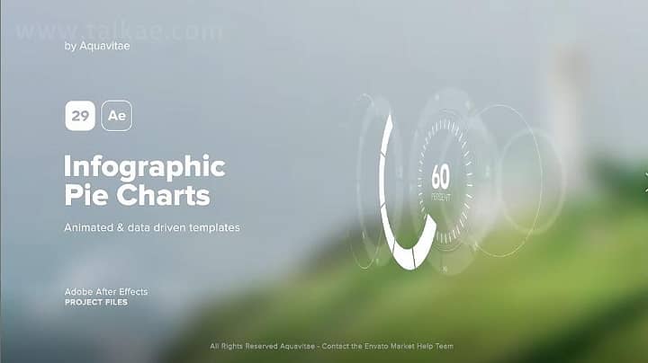 AE模板-Infographic Pie Charts 29种进度条饼图信息数据图表动画