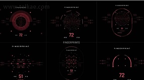 AE模板-HUD Cyberpunk Fingerprints HUD赛博朋克指纹识别场景动画