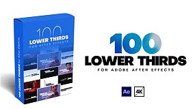 AE模板-Lower Thirds 100种时尚简洁文字标题字幕条动画