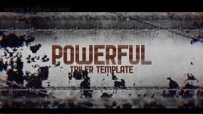 AE模板-Rusted Impact War Trailer 生锈晕染特效文字标题电影预告片