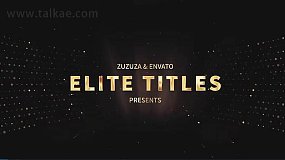AE模板-Elite Titles 豪华明亮金色质感文字标题晚会活动颁奖开场白