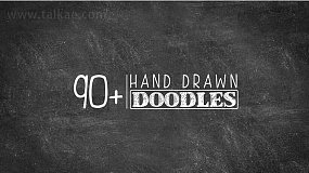 PR模板-Hand Drawn Doodle 90个手绘涂鸦线条图形元素包