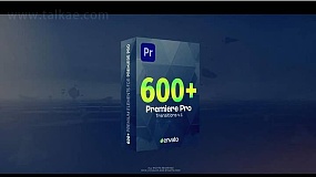 PR模板-Transitions Pack V1 600个高质量图形元素无缝转场过渡