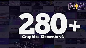 AE模板-Titles Graphics Pack 280组时尚文字标题图形排版设计包