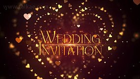 AE模板-Wedding Invitation Opener 浪漫节日文字标题婚庆婚礼开场片头