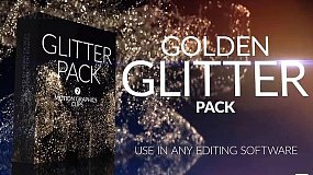 视频素材-Golden Glitter Pack 14组华丽闪光金色粉尘粒子动画素材包