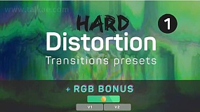 PR预设-Distortion Transitions Presets 时尚视频硬失真过渡转场预设