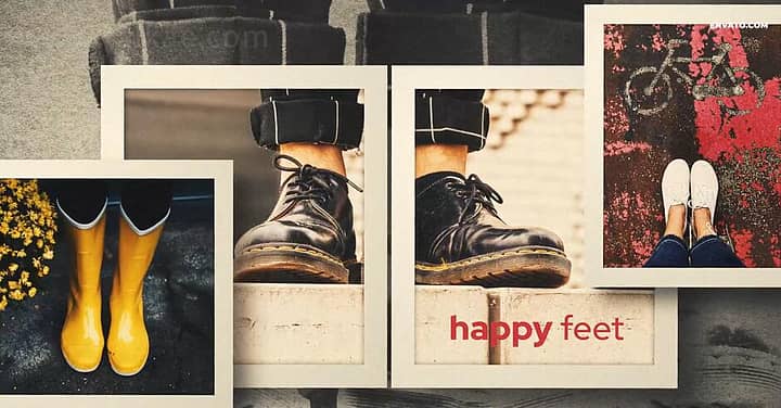 AE模板-Photo Slideshow Frames 时尚相框电子相册照片墙展示幻灯片