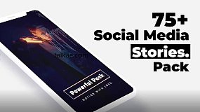 AE模板-Social Media Stories 社交媒体竖屏海报封面图文排版设计动画