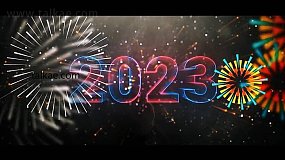 AE模板-Happy New Year 霓虹发光新年跨年10秒倒计时开场片头