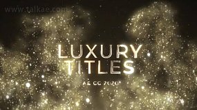 AE模板-Luxury Magic Gold Titles 大气金色粉尘粒子文字标题开场片头