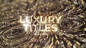 AE模板-Modern Luxury Waves Titles 金色华丽抽象粒子标题颁奖典礼开场片头