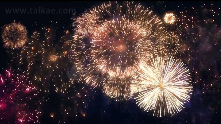 AE模板-Editable Fireworks Template 新年节日烟花礼花爆炸动画