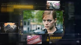 AE模板-Techno Video Displays 科技感边框视频包装电影宣传片头