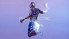 PR模板-Photo Electric Animator 图像特定区域添加能量光电特效动画