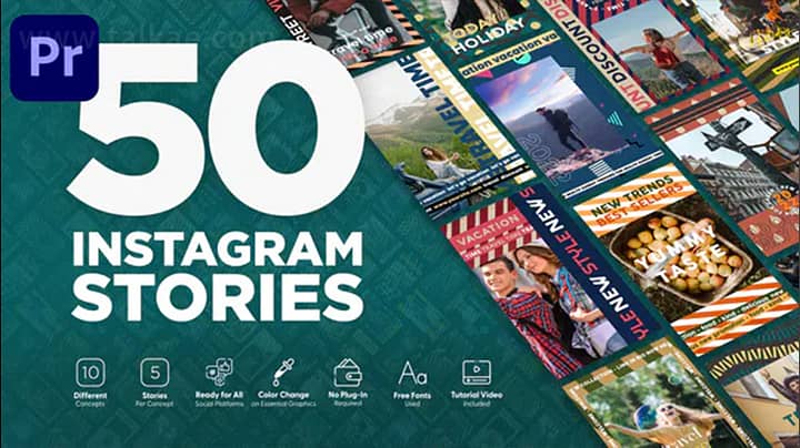 PR模板-Urban Instagram Stories 竖屏时尚社交媒体广告促销宣传海报