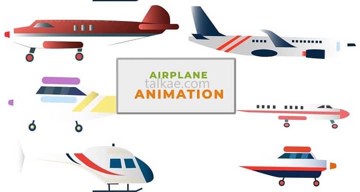 AE模板-Airplane Pack Animation 二维卡通风格飞机动画矢量素材