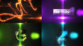 AE模板-Glowing Particle Logo Reveal 发光粒子特效LOGO演绎开场片头