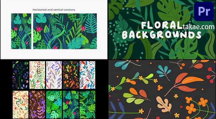 PR模板-Floral Backgrounds 精美流畅花卉植物背景动画