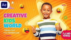 AE模板-Kids Blog Intro 儿童教育培训服务机构广告促销活动宣传介绍