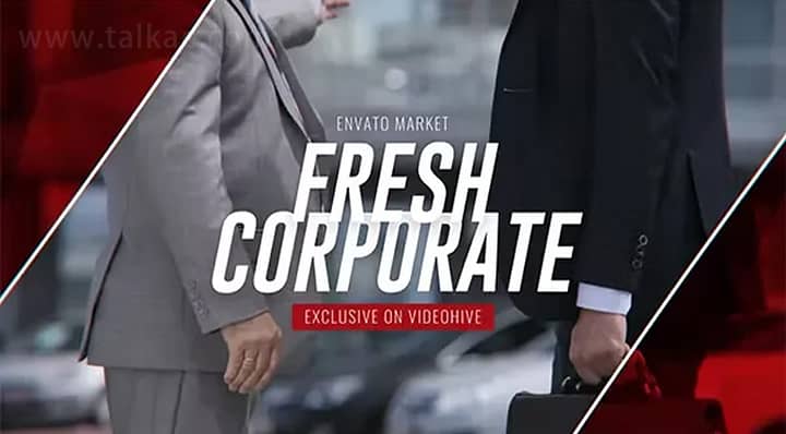 AE模板-Fresh Corporate Promo 复古企业商务幻灯片品牌推广宣传片头