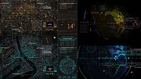 AE模板-HUD UI Earth 5 科技感电影游戏军事地图HUD界面地球元素V5