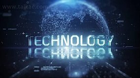 AE模板-Hi-Tech Titles 科技感数字地球背景文字标题开场片头
