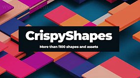 AE脚本-CrispyShapes V1.2 1100种简洁运动图形ICON图标元素MG动画预设