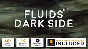 视频素材-Fluids Dark Side Kit 60组4K暗背景水墨溶解扩散视频素材