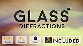 视频素材-Glass Diffraction Kit 100个4K镜头折射光效散景动画