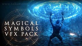 4K视频素材-Magical Symbols 82个4K科幻上古魔法印记护盾战斗火花特效动画