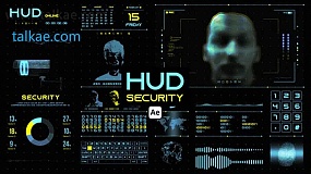 AE模板-HUD Security 全息高科技人脸识别技术HUD屏幕界面元素