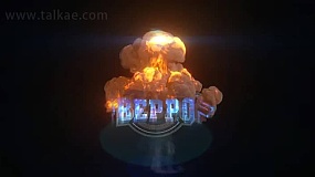 AE模板-Explosion Glitch Logo 爆炸故障LOGO演绎电子竞技开场片头