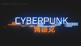 AE模板-Cyberpunk Simple Titles 赛博朋克信号故障干扰游戏标题字幕