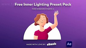 AE预设-Free Inner Lighting Preset Pack 图形内发光伪3D投射阴影