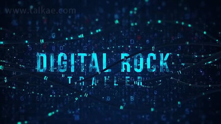 AE模板-Digital Rock Trailer 科技感文字标题数字故障幻灯片宣传片头