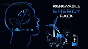AE模板-Renewable Energy Pack 200多种生态环保可再生能源动画元素包