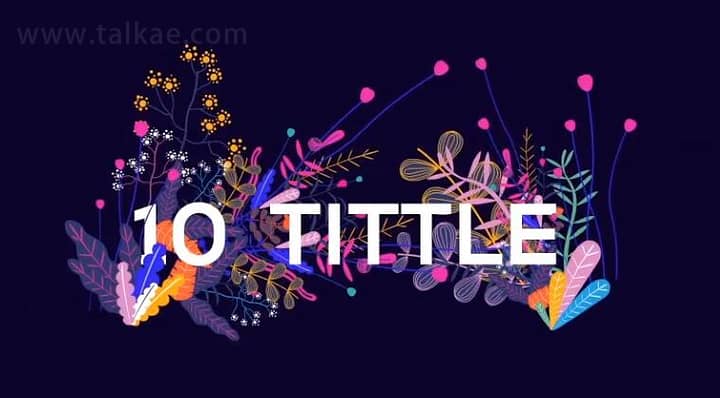 AE模板-Modern Floral Pack 线描花卉叶子元素婚礼文字标题动画