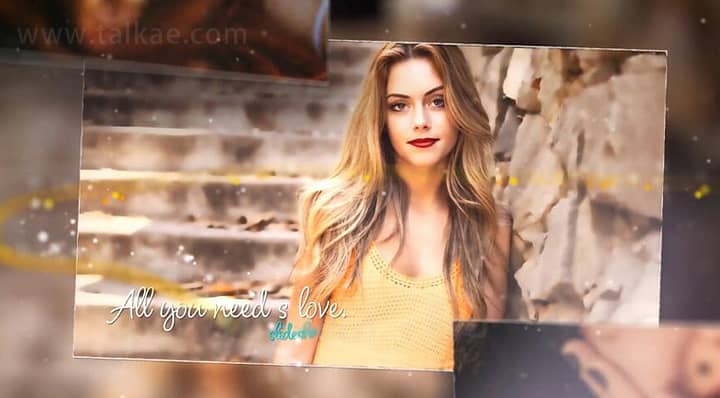 AE模板-Romantic Photo Slideshow Gallery 浪漫电子相册复古幻灯片开场白