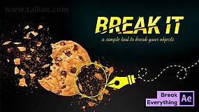 AE扩展-Break It! v1.6.0 自定义爆炸破碎粉碎动画效果+使用教程