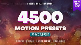 AE扩展-Motion Presets 4500种图层缓入缓出运动弹跳动画预设