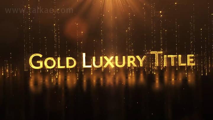 AE模板-Gold Luxury Titles 大气金色粒子背景文字标题颁奖典礼开场片头