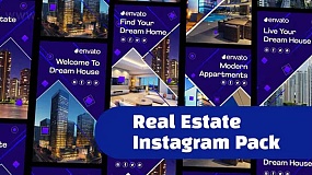 AE模板-Real Estate Instagram Reels 竖屏房地产广告宣传促销图文排版