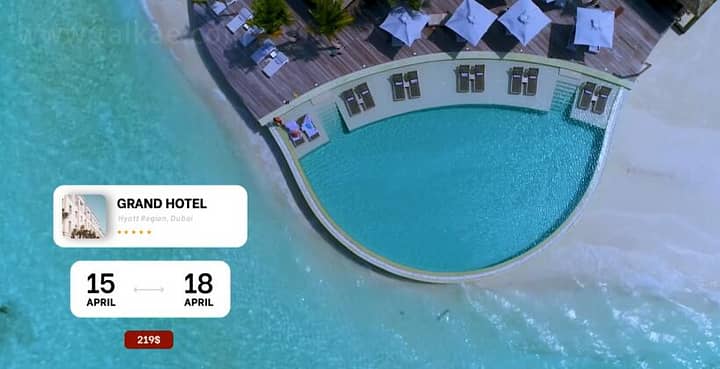 AE模板-Hotel Booking 假日旅游风景酒店预订活动介绍宣传片头